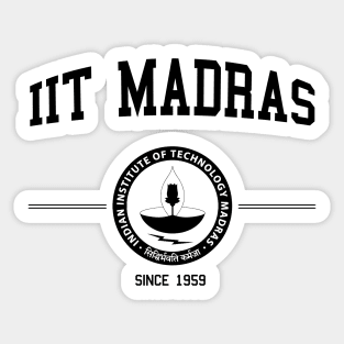 IIT Madras Chennai Aluminai Alma Mater Indian Sticker